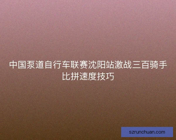中国泵道自行车联赛沈阳站激战三百骑手比拼速度技巧